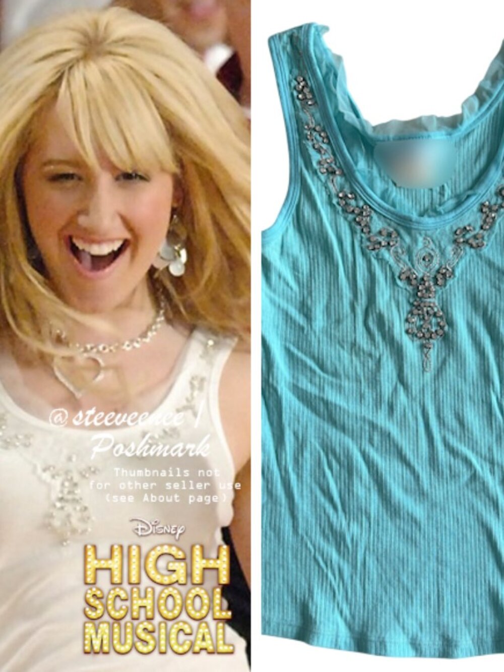 Embellished Ribbed Tank ALT ASO Sharpay Evans